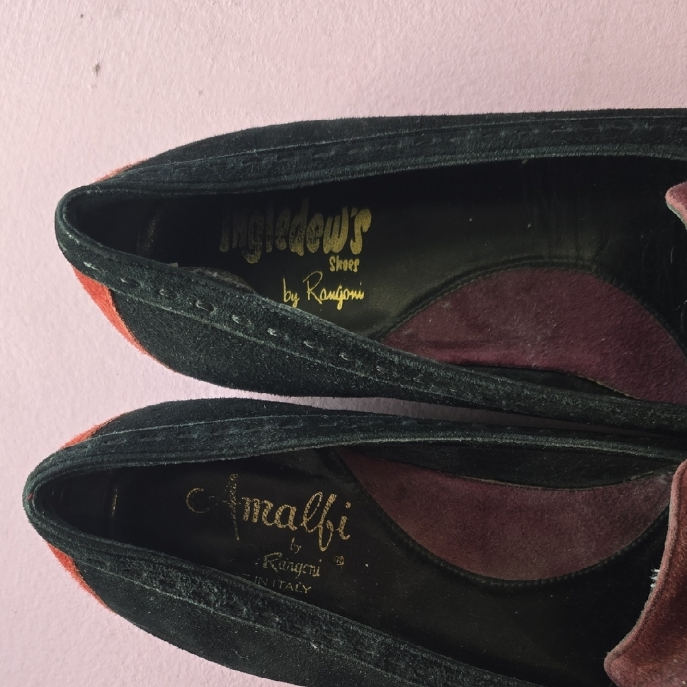 Amalfi Black and Red Loafers suede multicolour loafer - Picture 3 of 5
